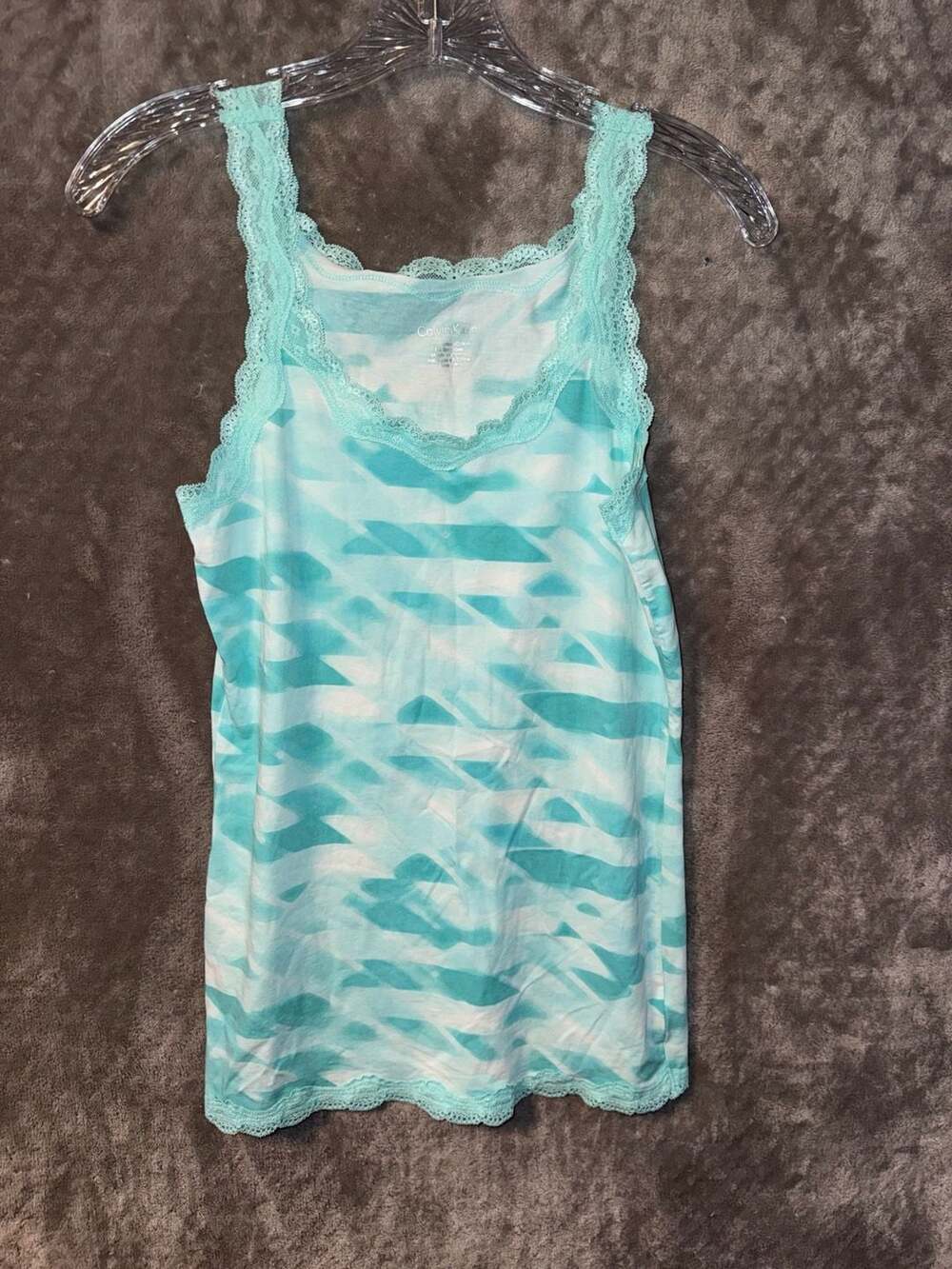 Calvin Klein Women's Lace Trim Tank Top Size S - Picture 1 of 3